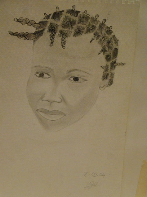 childish sketch (African Girl)